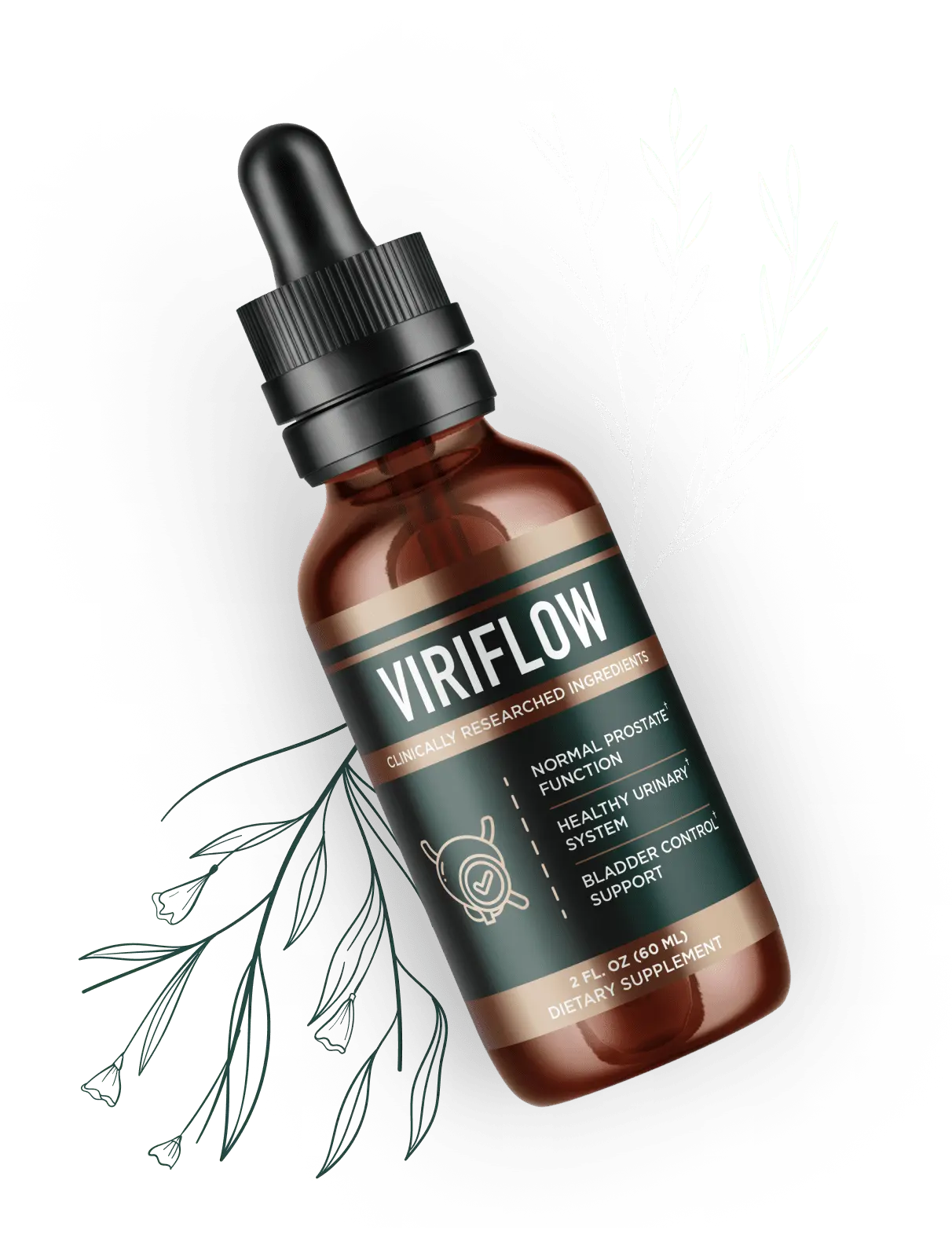 ViriFlow liquid supplement bottle